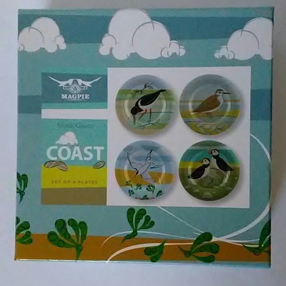 MARK GRECO | Coast Set of 4 Plates NWOT - Picture 1 of 6